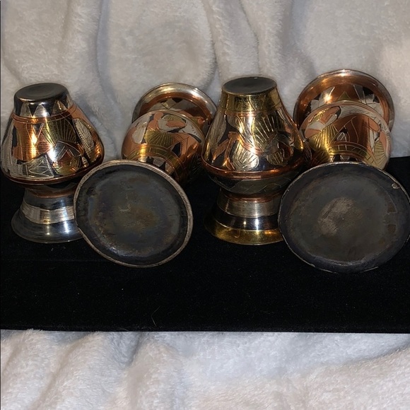 Modern Made Middle Eastern Mixed Metal Vases (4) - Picture 6 of 14